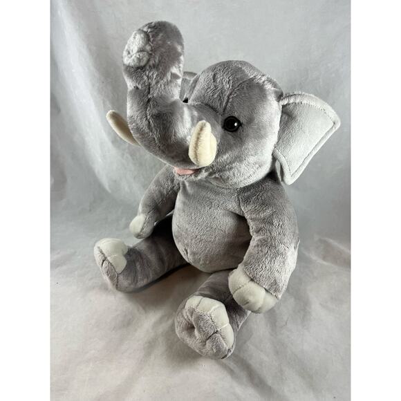 Build A Bear Gray Elephant Stuffed Plush Animal 13" Giggles Sound Retired - Picture 1 of 10